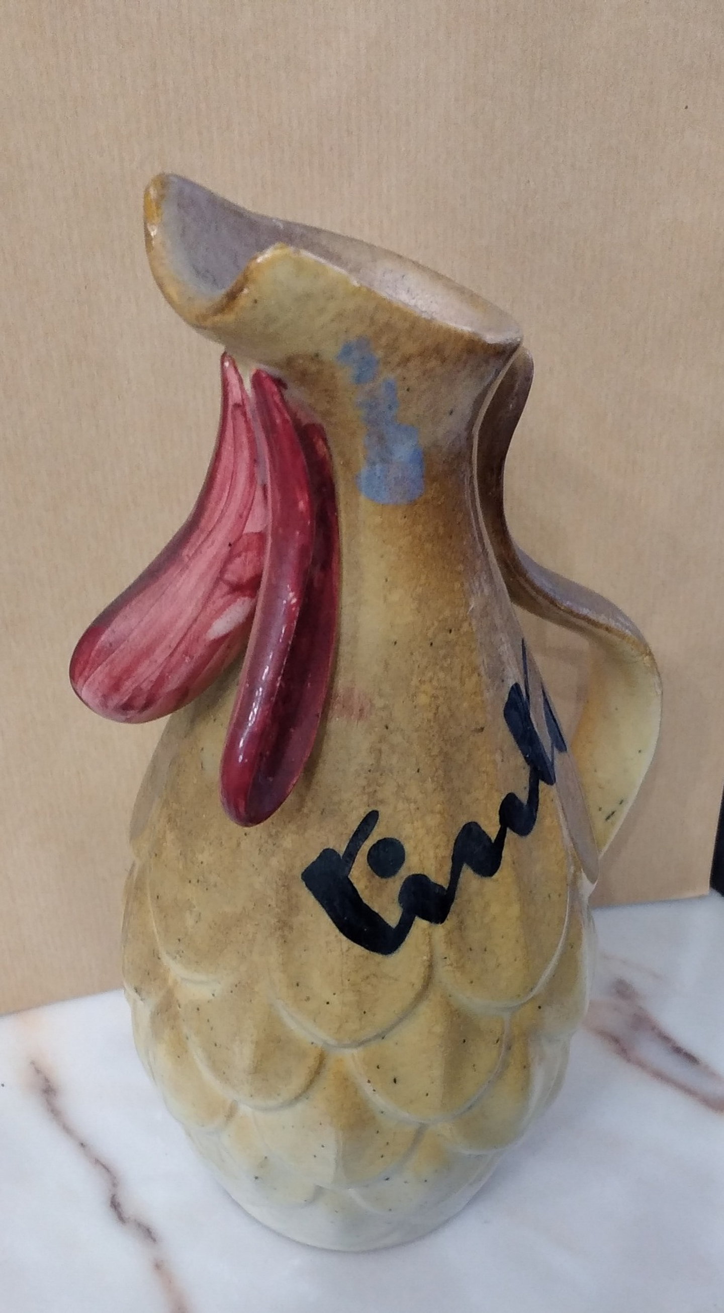 Jarra galo em faiança  1