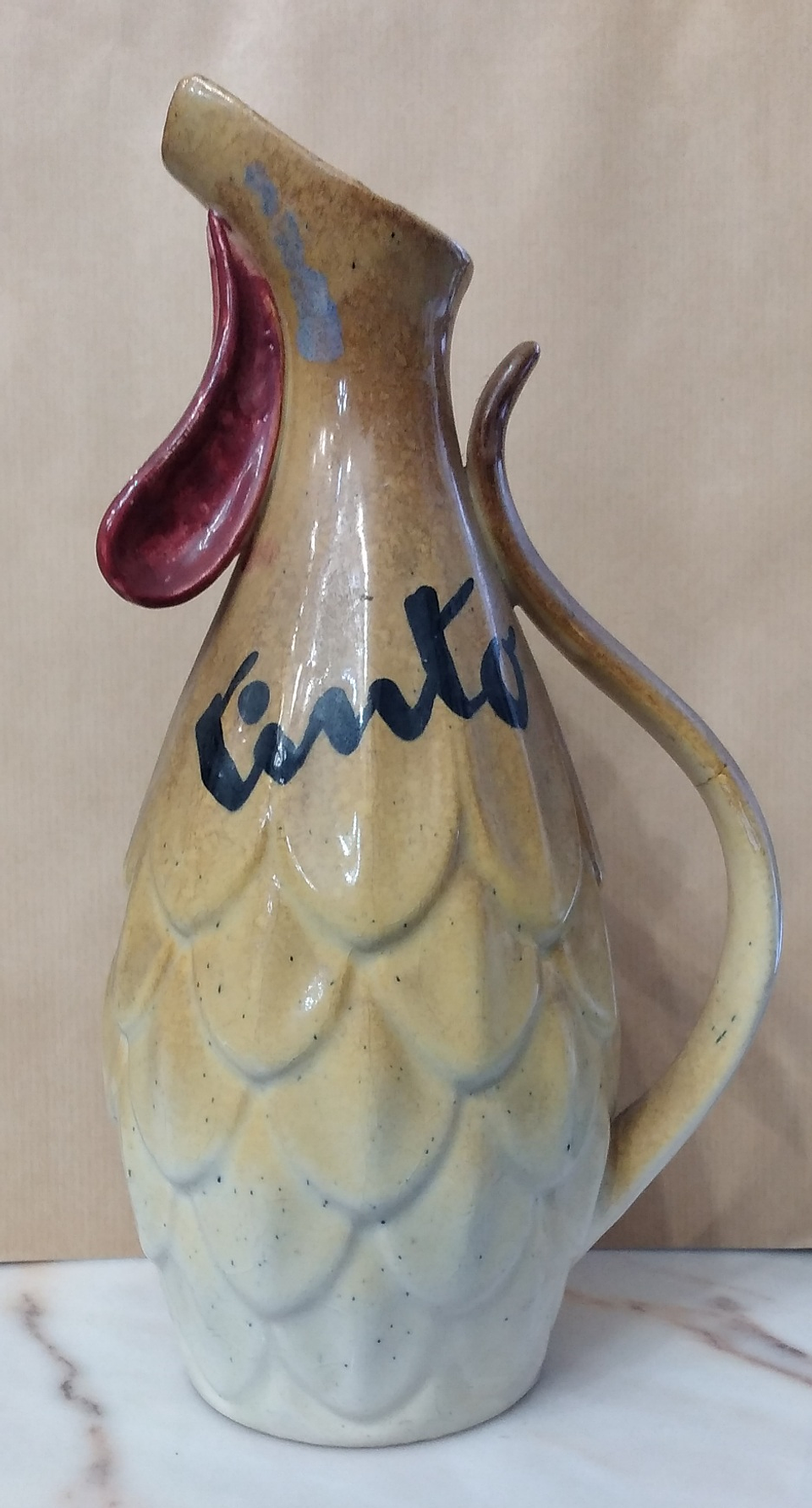 Jarra galo em faiança  2