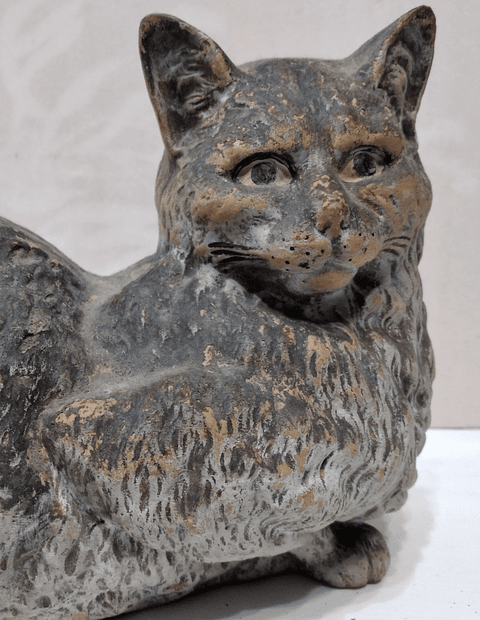 Gato em faiança das Caldas 