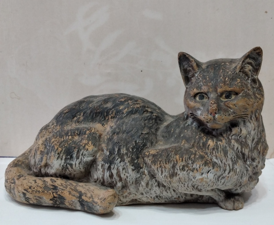 Gato em faiança das Caldas  2