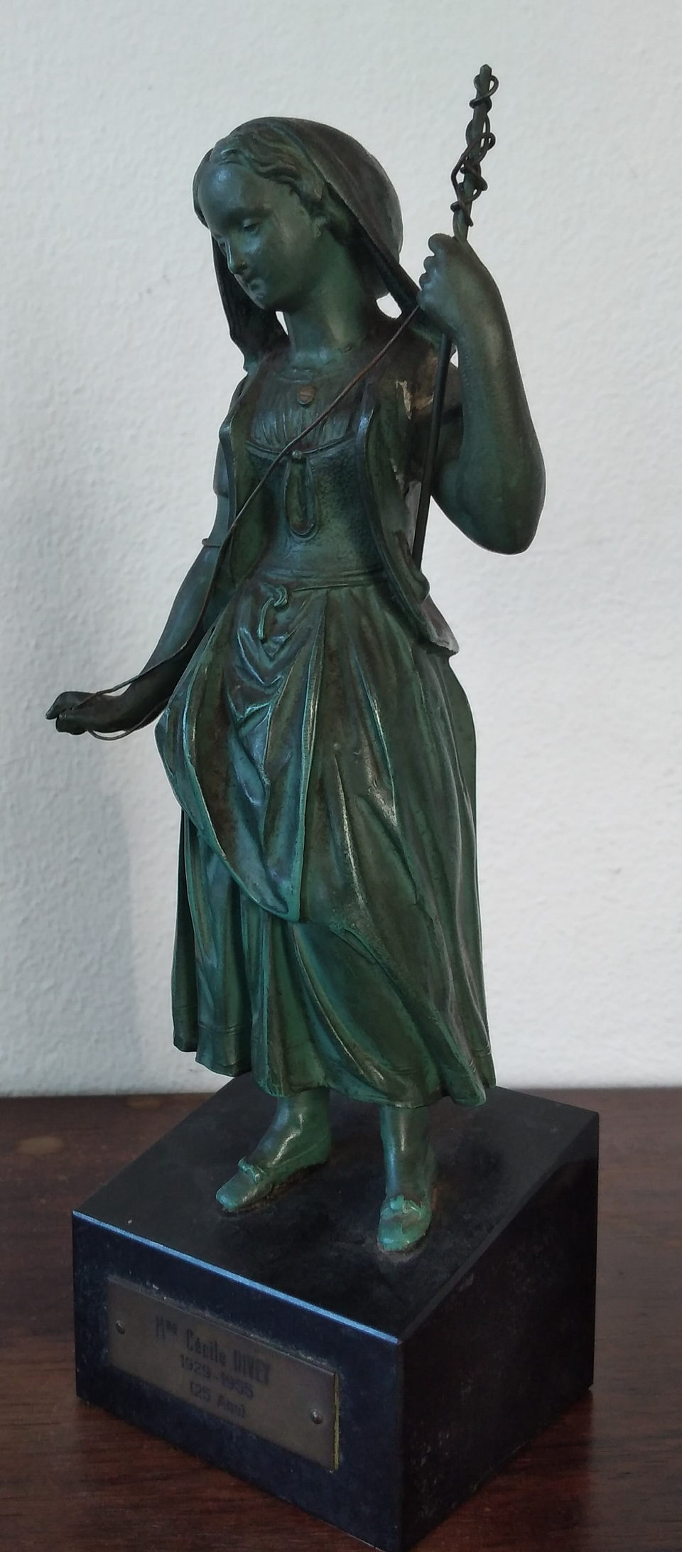 Estatueta em bronze policromado  7