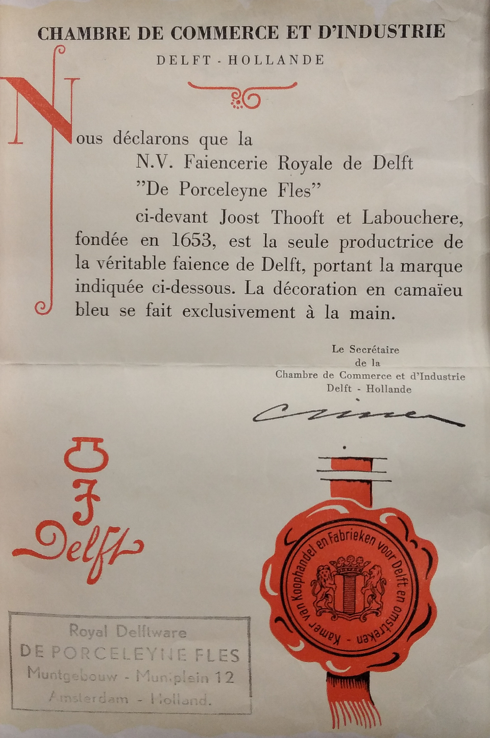 Mini vaso em faiança Delft 6