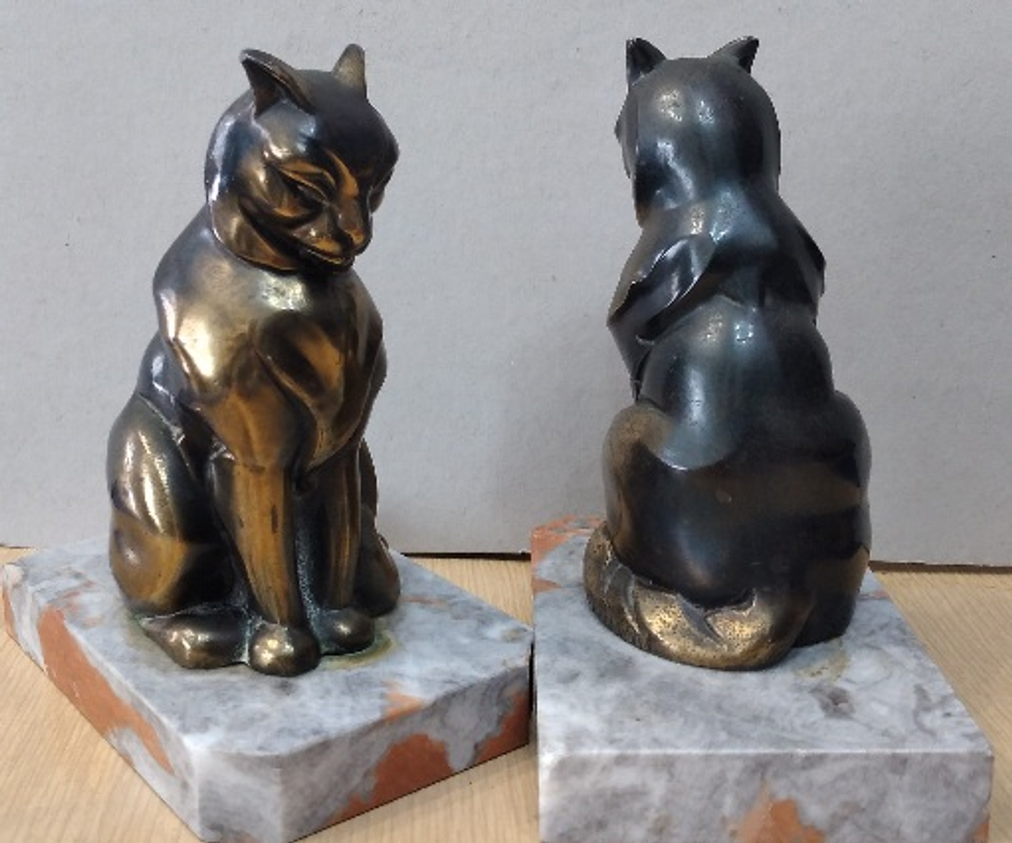Bookends gatos arte deco  7