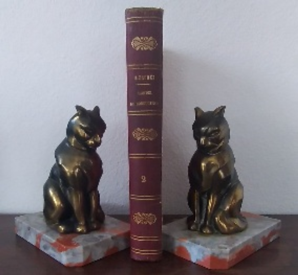 Bookends gatos arte deco  10