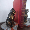 Bookends gatos arte deco 