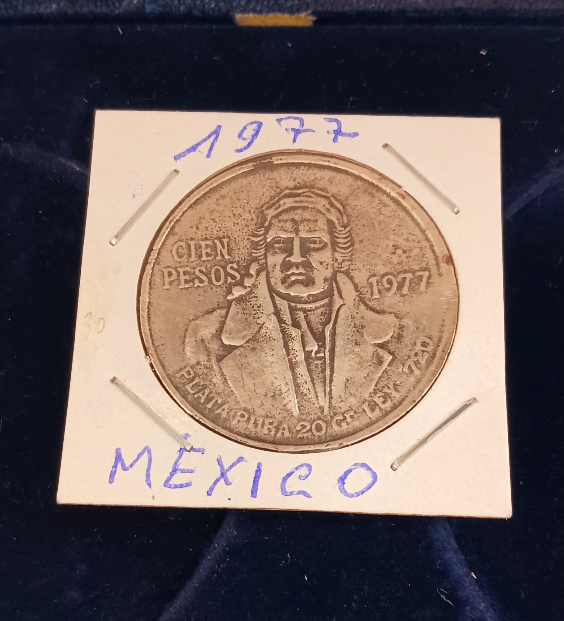 Moeda cien pesos México 1977