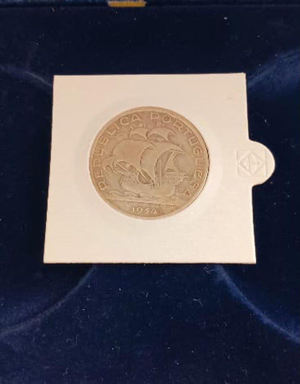 Moeda 10 escudos 1954 Portugal  1