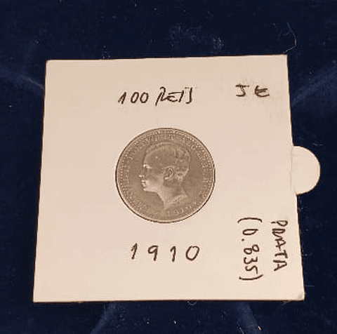 Moeda 100 réis 1910 Portugal 