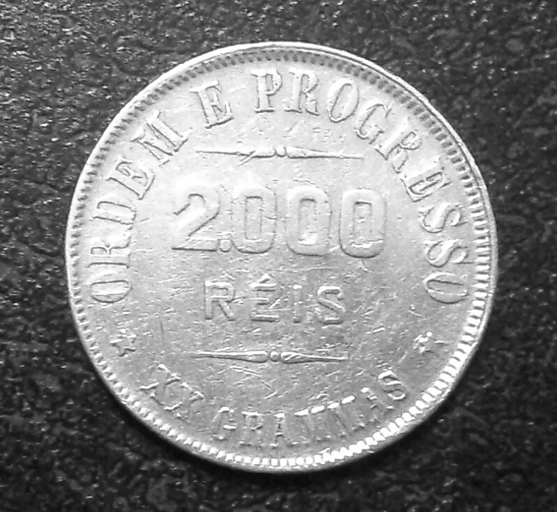 Moeda, 2000 réis,  1907 Brasil 
