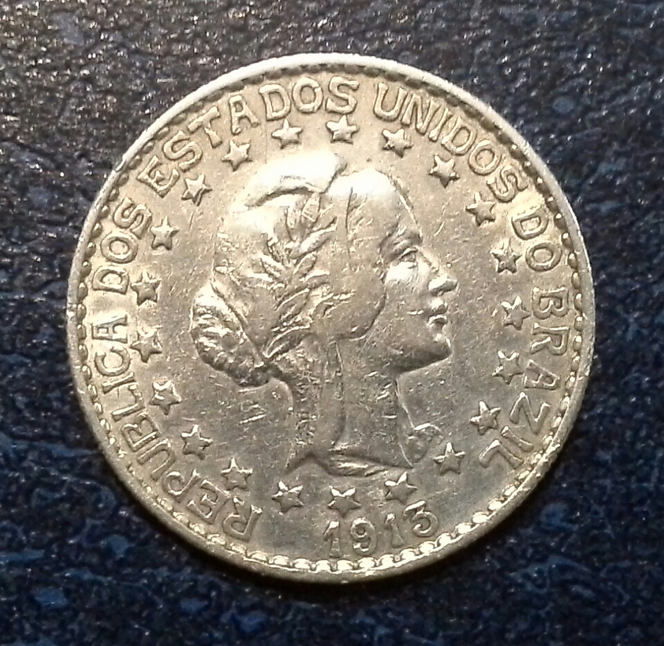 Moeda 2000 réis,  1913, Brasil  1