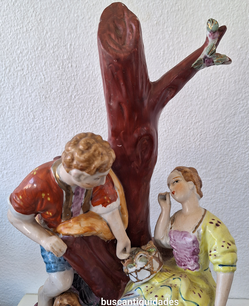 Estatueta, grupo em porcelana Staffordshire 6