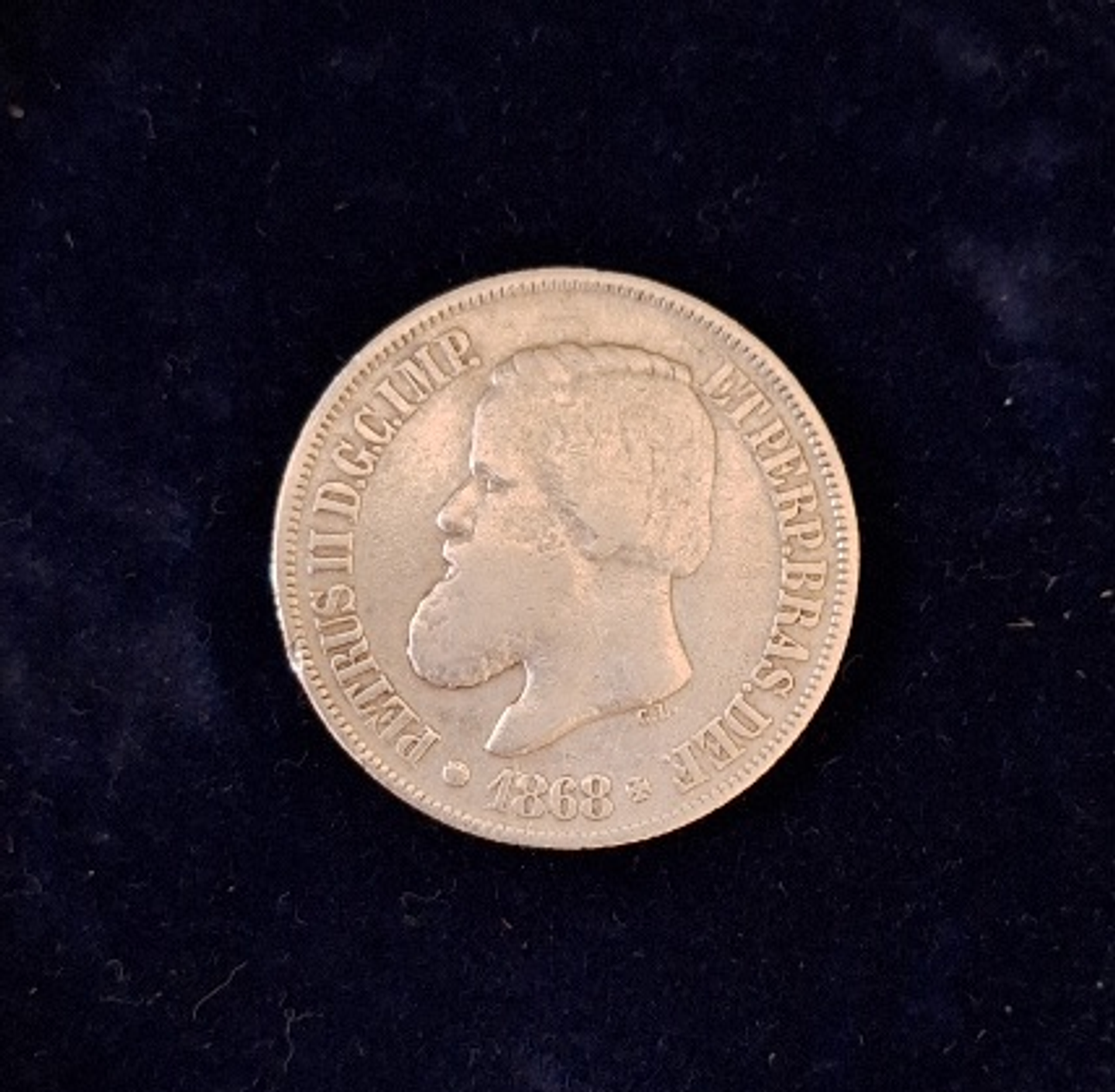 Moeda, 500 réis, 1868, Brasil 1