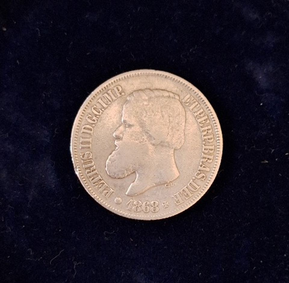 Moeda, 500 réis, 1868, Brasil 1