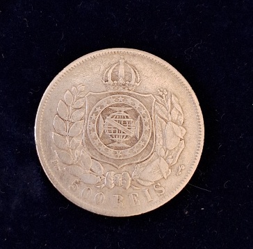 Moeda, 500 réis, 1868, Brasil