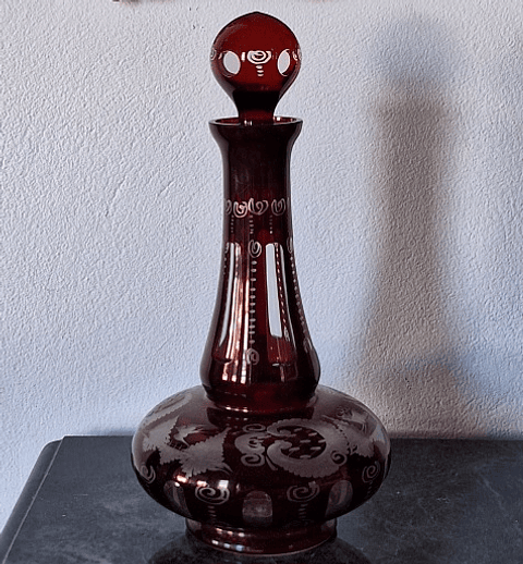 Garrafa de cristal overlay