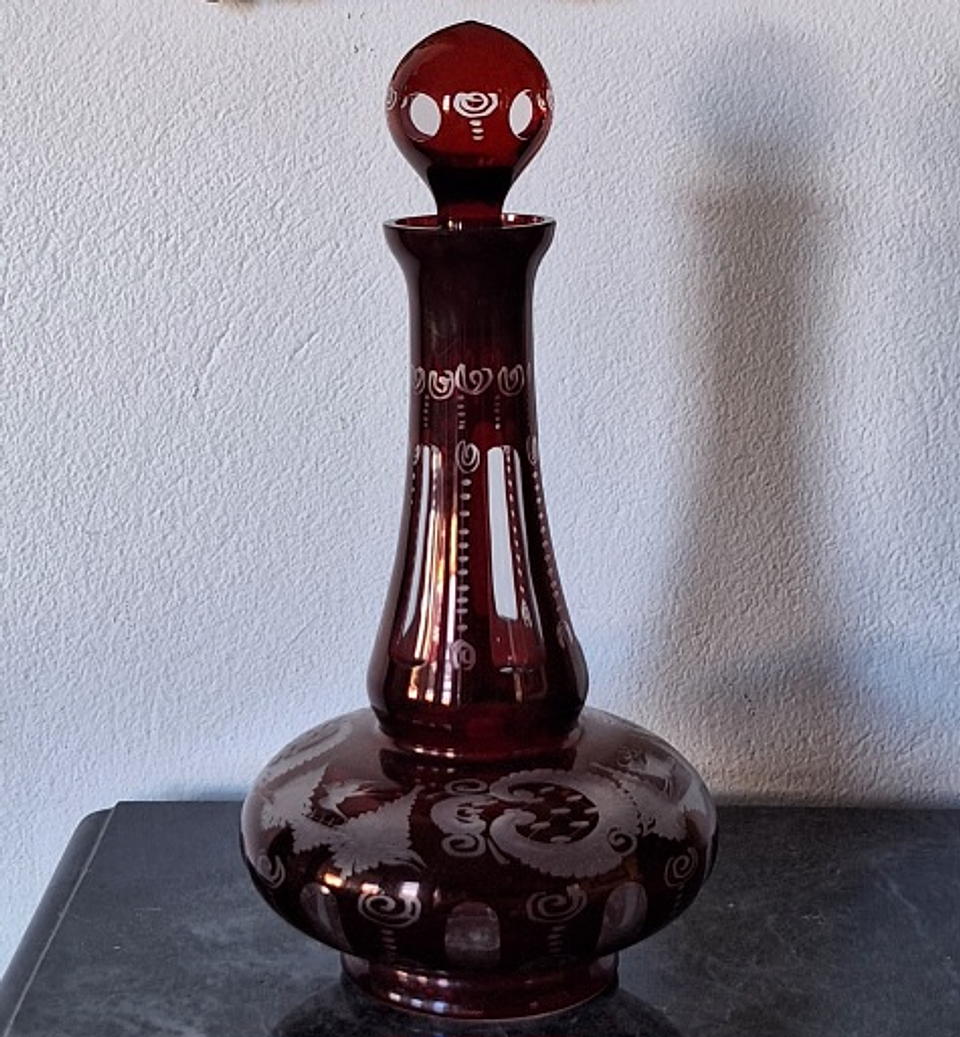 Garrafa de cristal overlay 1