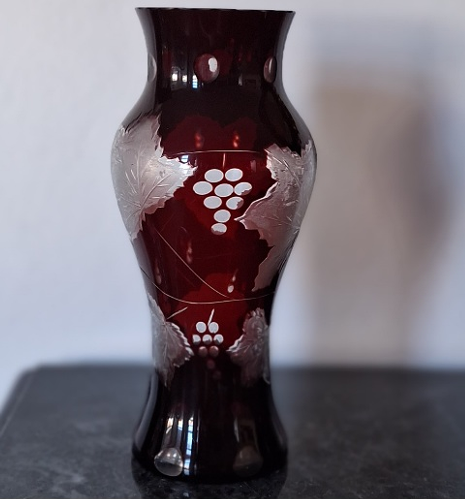 Vaso em cristal overlay 2