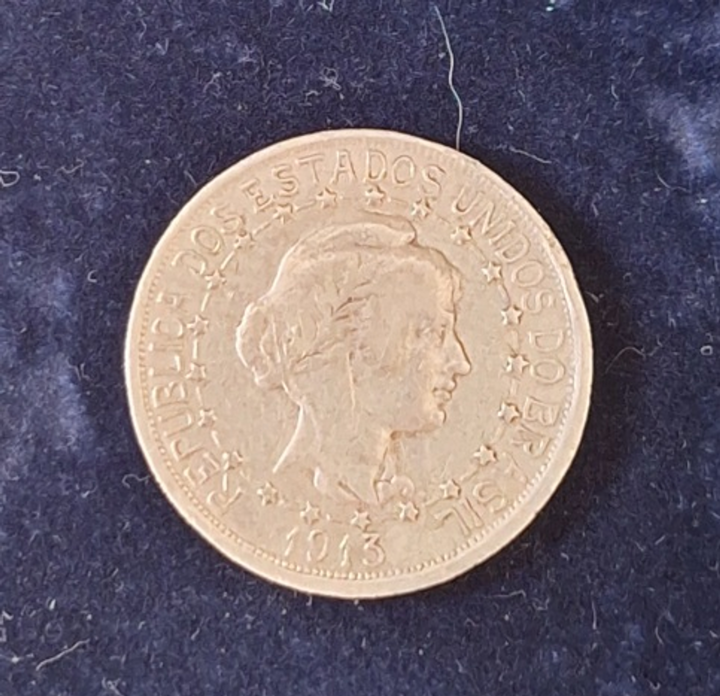 Moeda, 1000 réis, 1913, Brasil  1