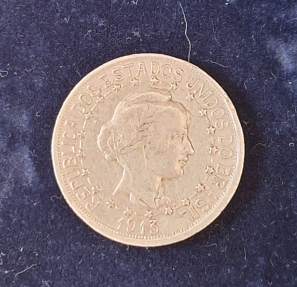 Moeda, 1000 réis, 1913, Brasil  1