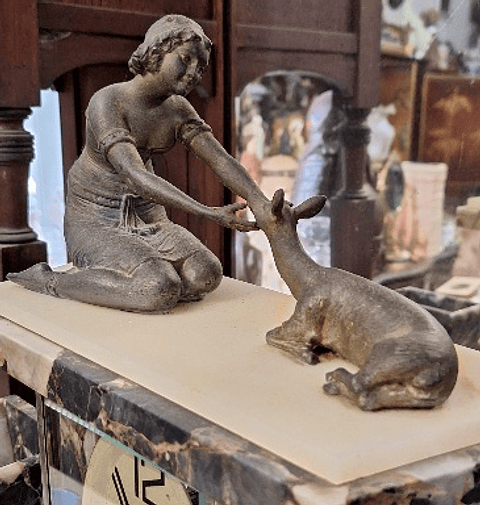 Relógio de lareira art deco