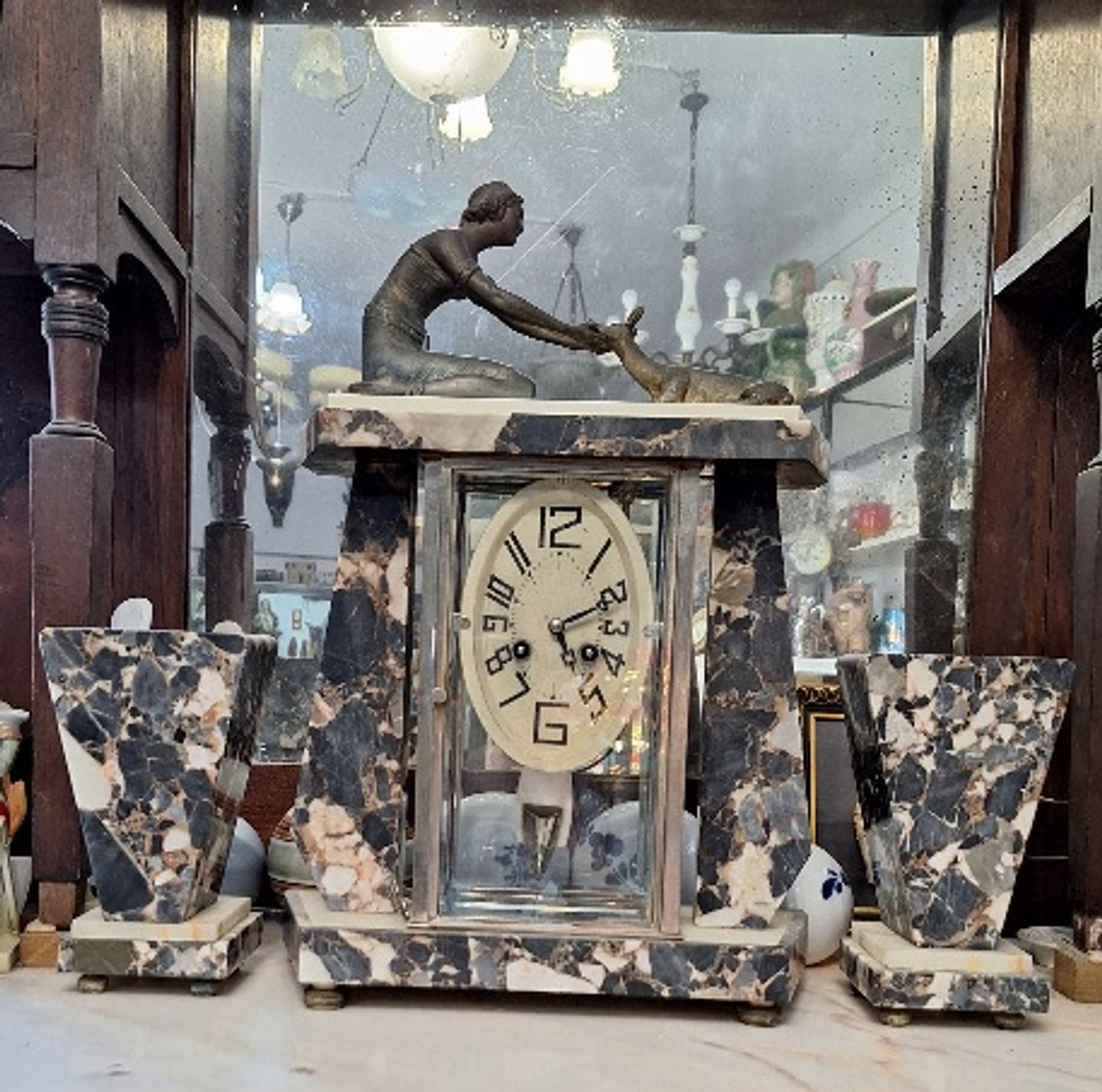 Relógio de lareira art deco 5