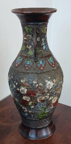 Par de vasos, Champlevé