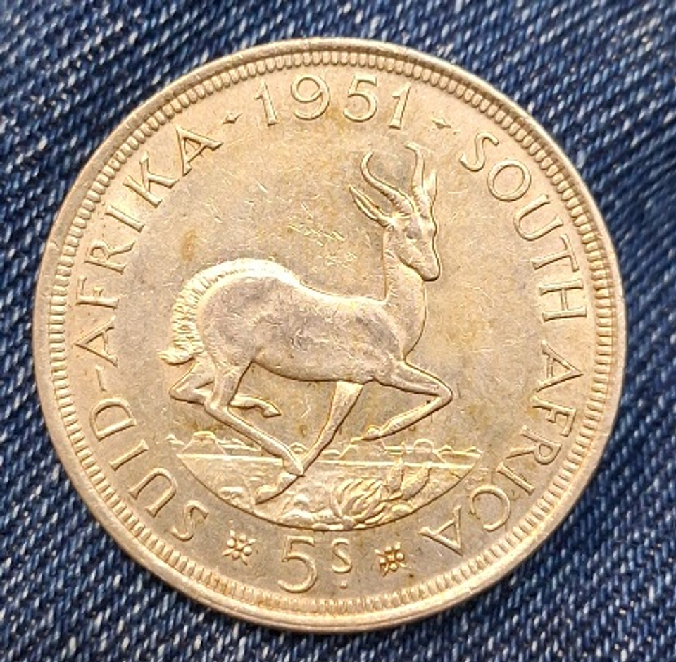 Moeda 5 Schillings África do Sul 1