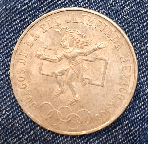 Moeda 25 pesos México, olimpiada 1968