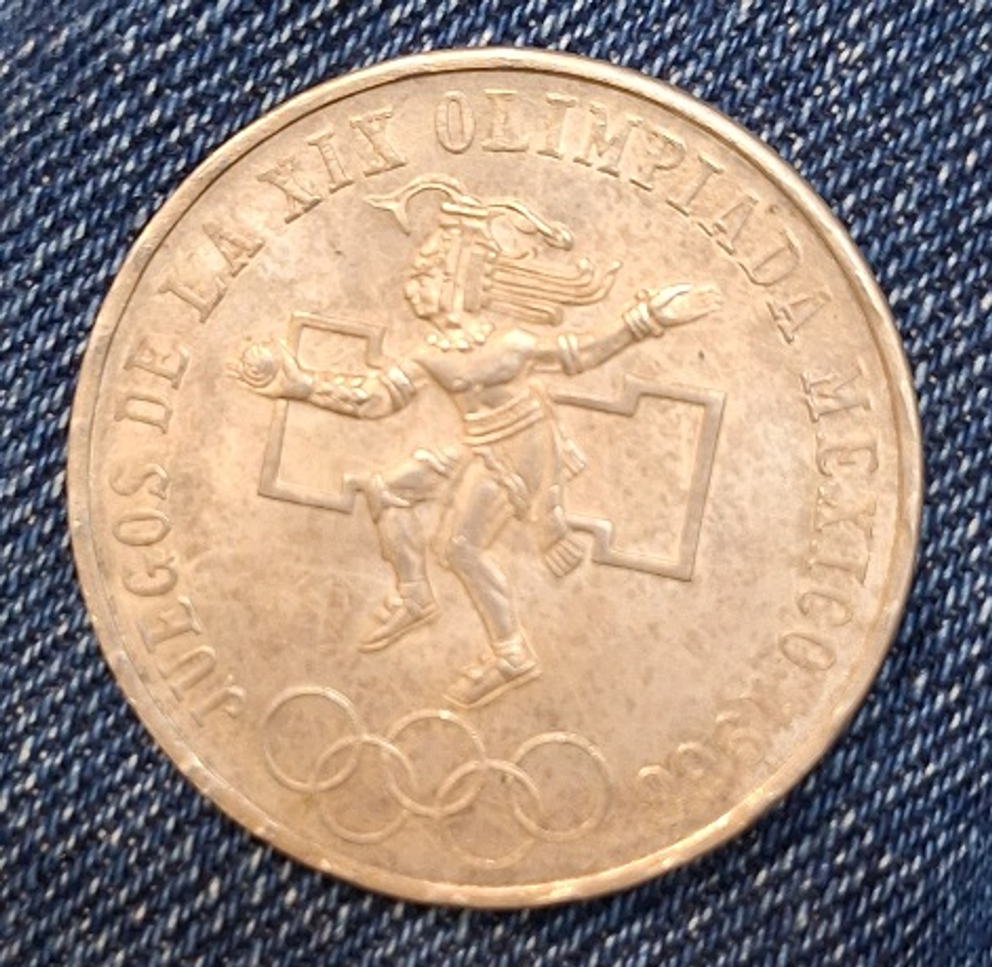 Moeda 25 pesos México, olimpiada 1968 1