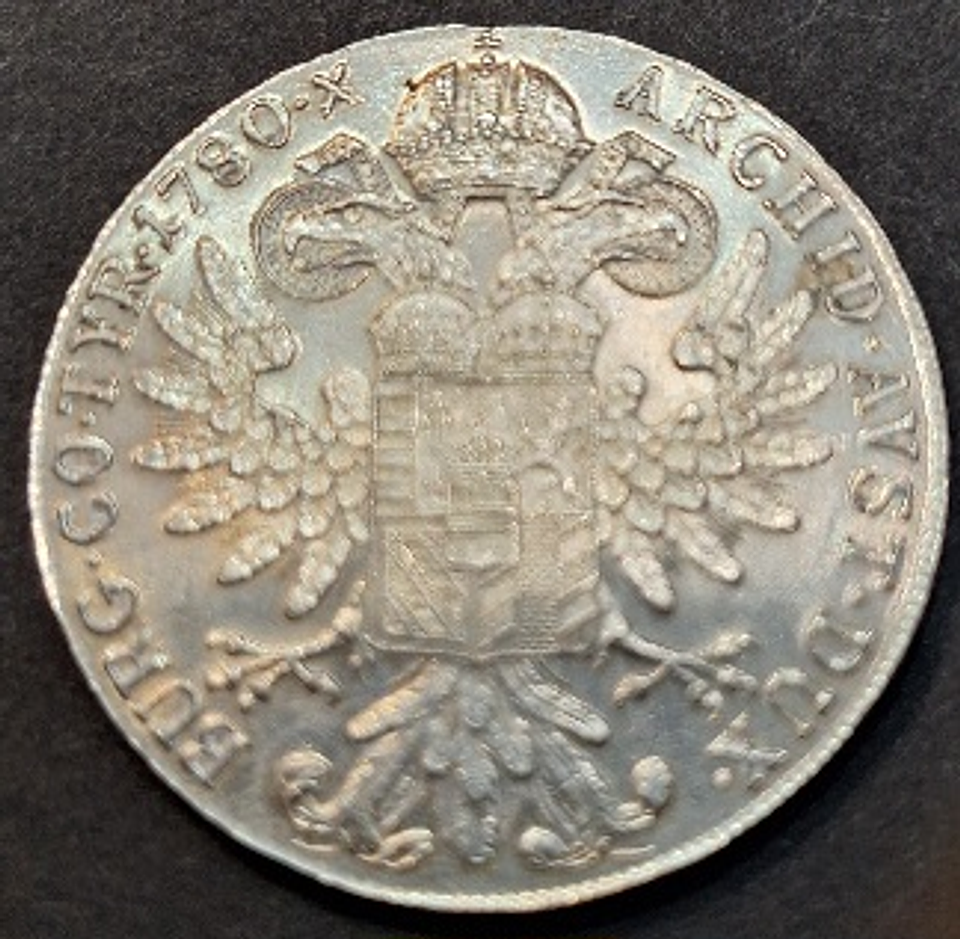 Moeda 1 Táler 1780 Maria Teresa 2
