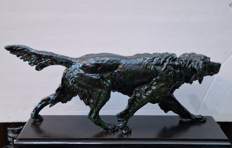 Escultura, cão Setter