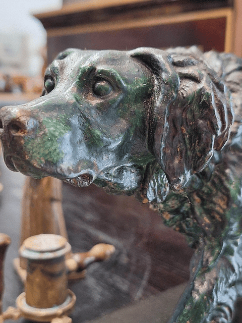 Escultura, cão Setter