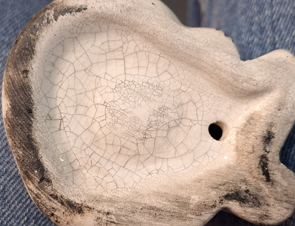 Antigo cão em faiança staffordshire 5