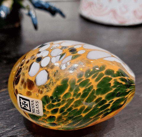 Pisa-papéis em cristal 