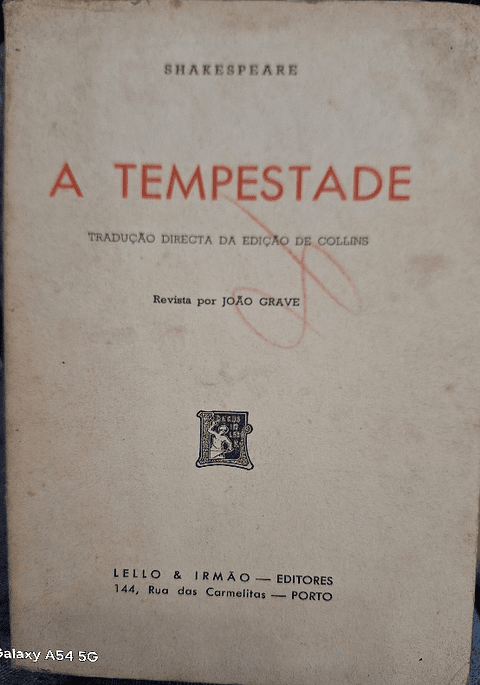Livro, A Tempestade, Shakespeare