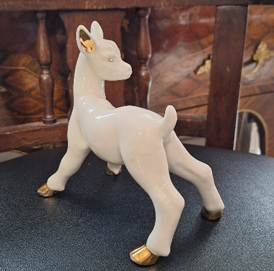 Jovem Cabra em porcelana  4