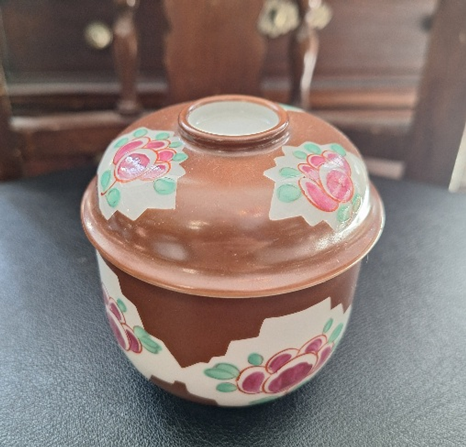 Pote com tampa, chocolate. VA 1