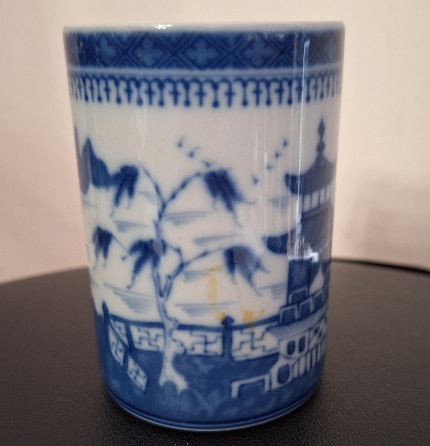 Caneca azul Canton, Mottahedeh, VA