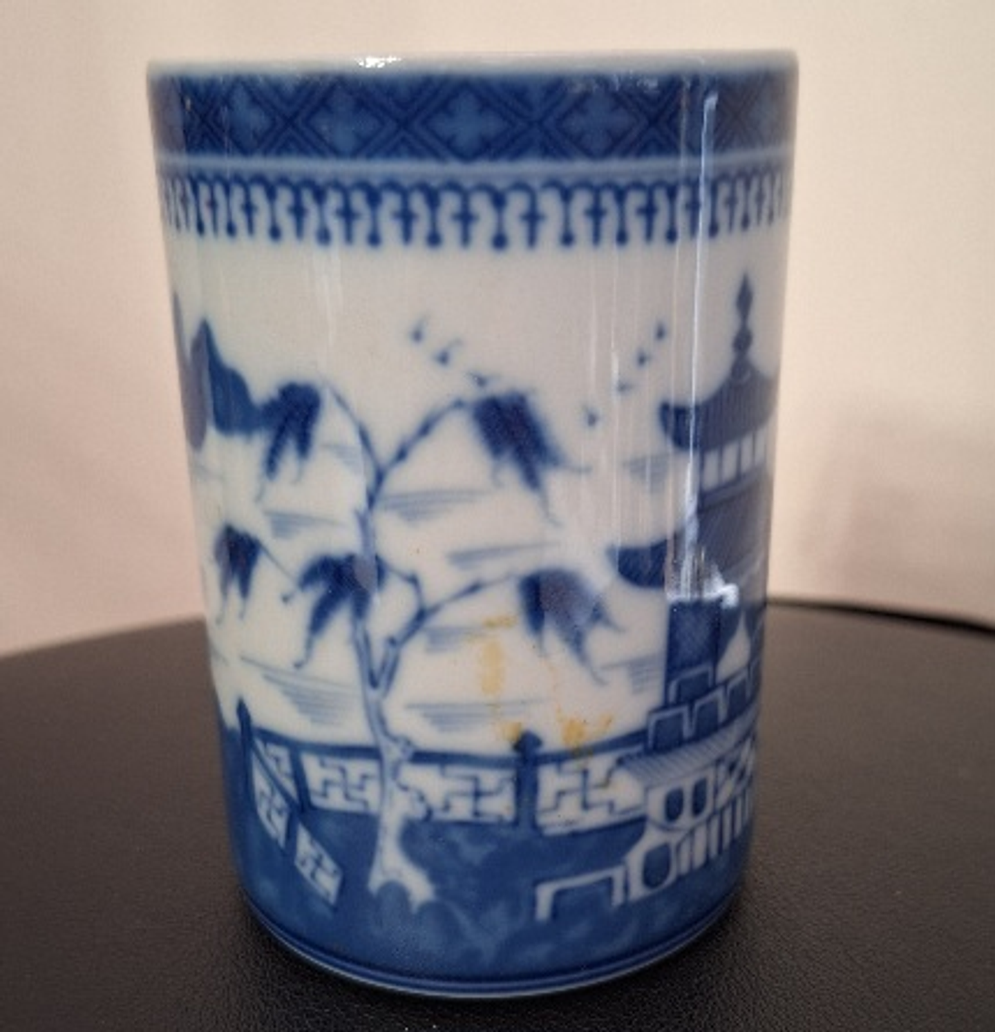 Caneca azul Canton, Mottahedeh, VA 2