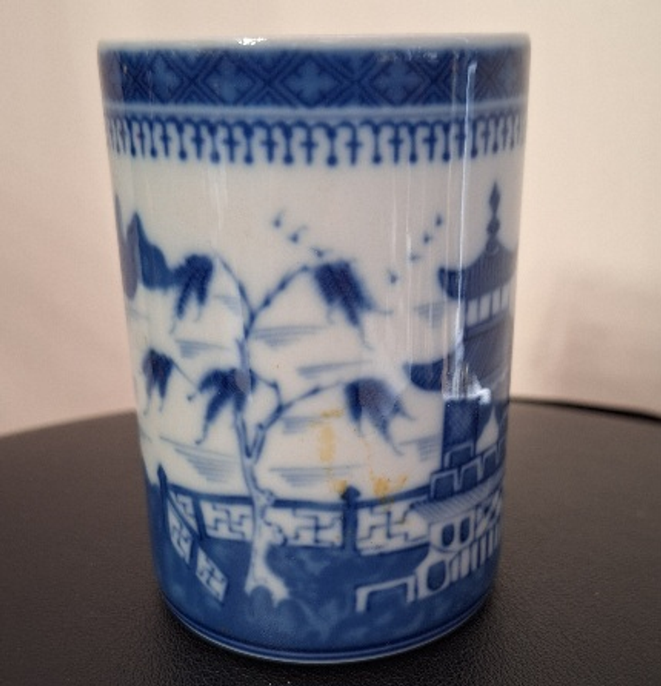 Caneca azul Canton, Mottahedeh, VA 2