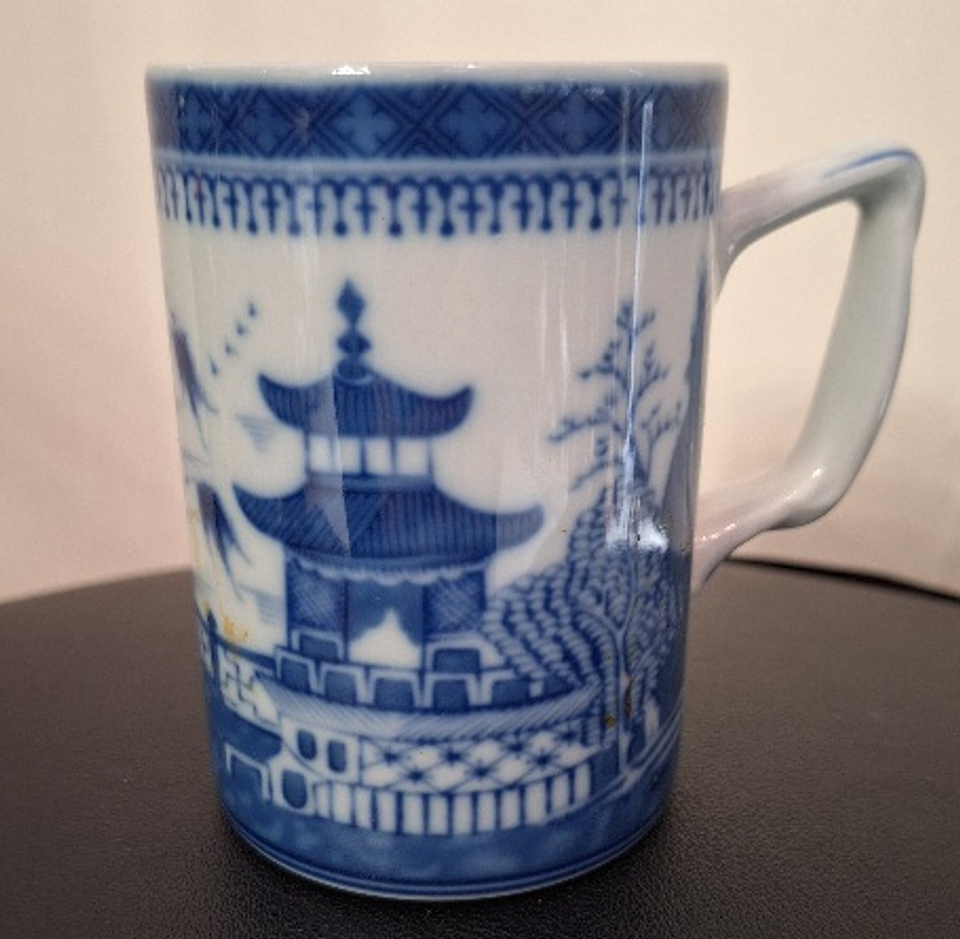 Caneca azul Canton, Mottahedeh, VA 1