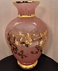 Grande vaso em vidro rosa e dourado - Miniatura 1
