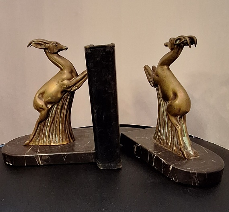 bookends alces em bronze  3