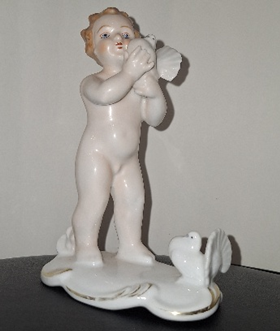 Bibelot em porcelana policromada Baviera 7