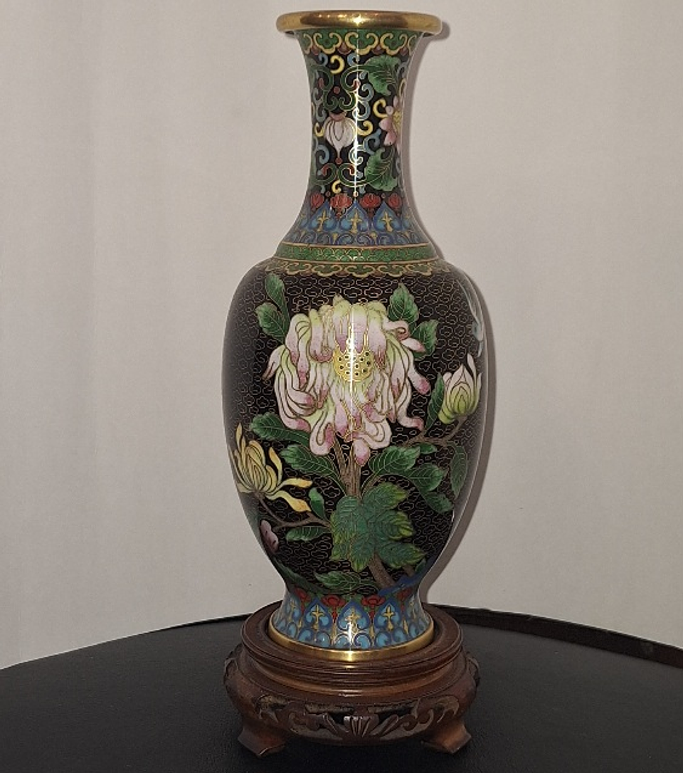 Vaso chinês em cloisonné  5