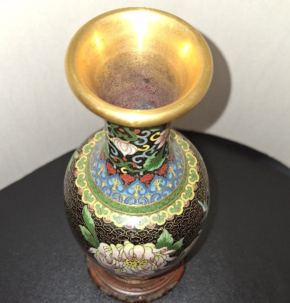 Vaso chinês em cloisonné  6