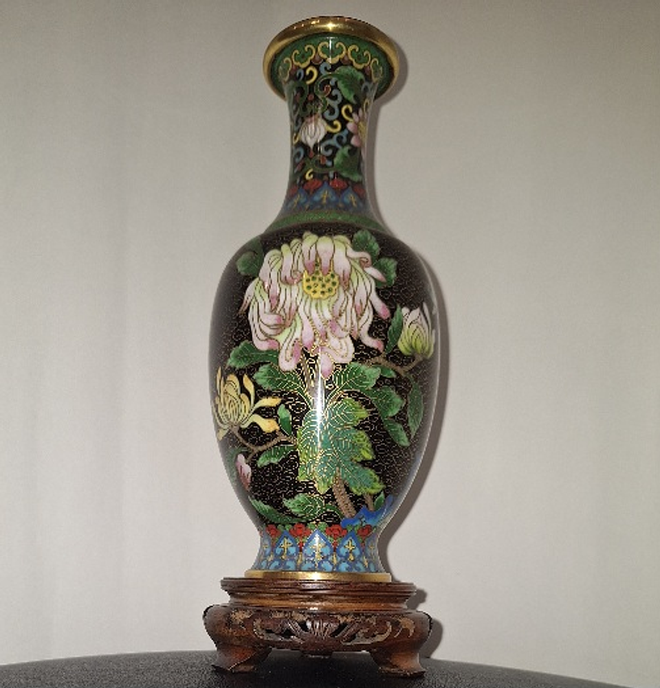 Vaso chinês em cloisonné  8