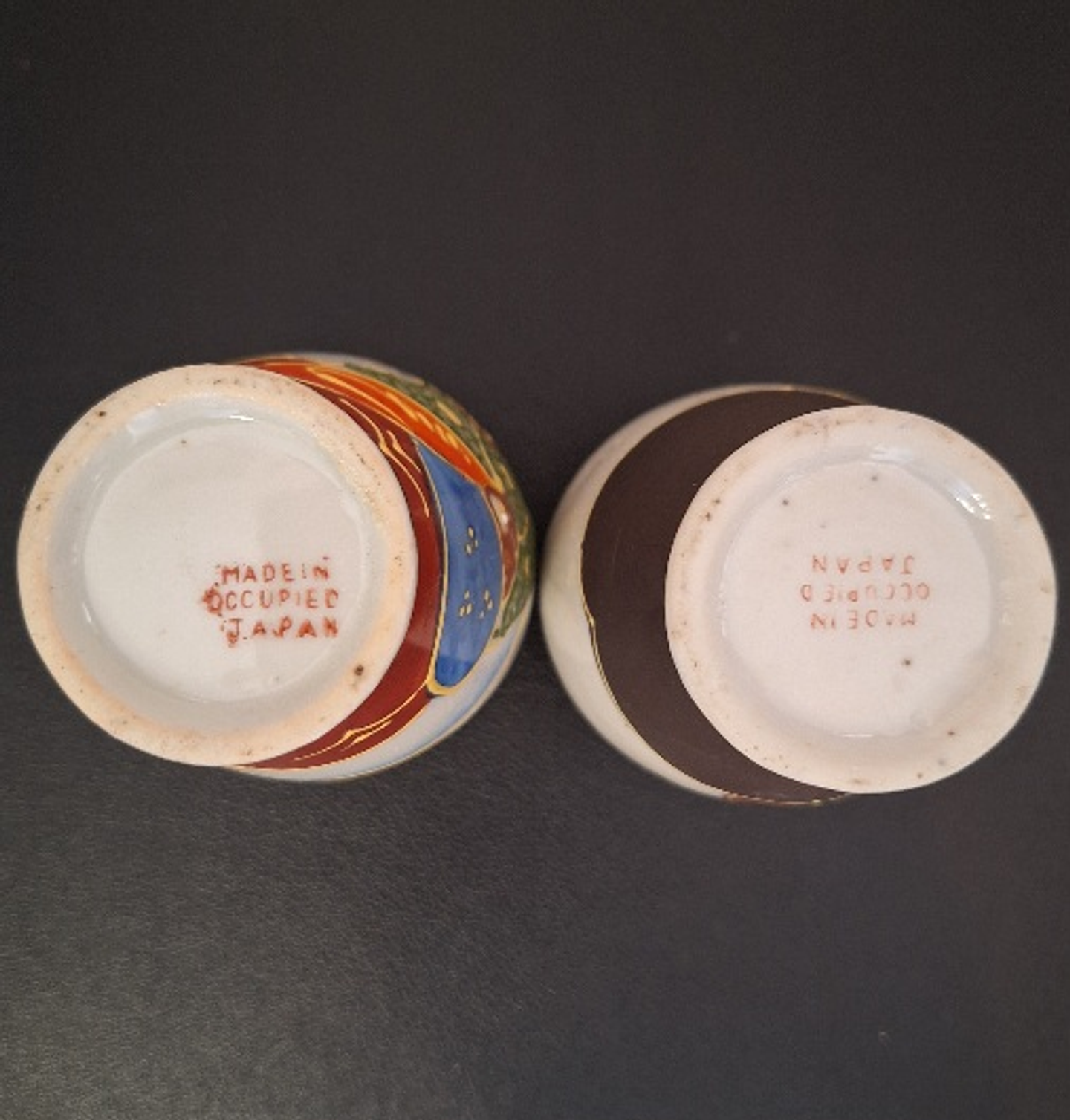 Par de mini vasos em porcelana Satsuma 3