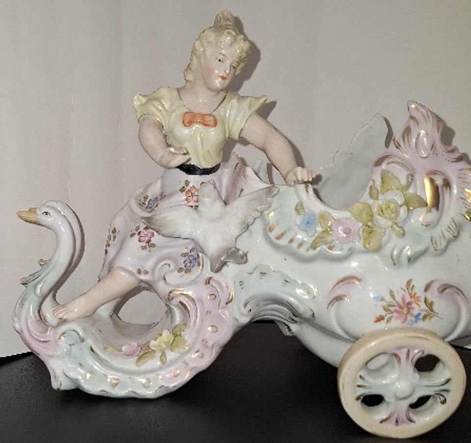 Floreira em porcelana alemã- Sitzendorf  5