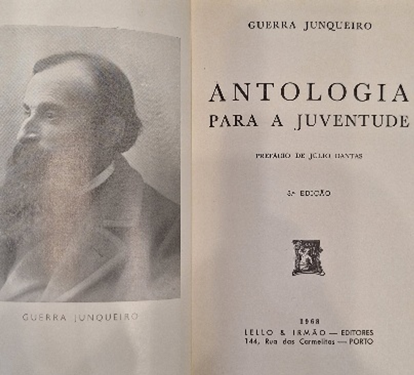 Livro, Junqueiro / Antologia para a Juventude  / Lello 2